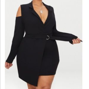 Pretty little thing cold shoulder blazer dress